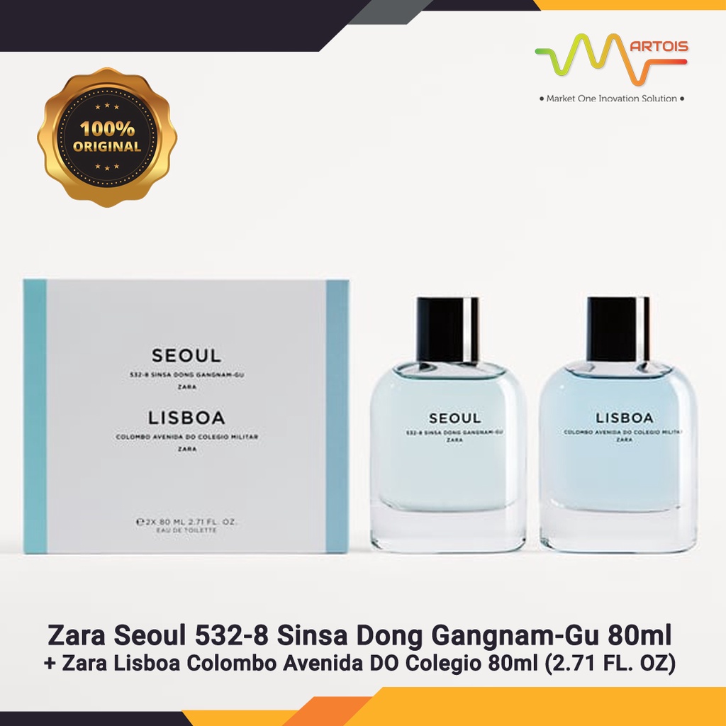 Parfum Zara Original Seoul 532-8 Sinsa Dong Gangnam-GU 80ml + Zara Lisboa Colombo Avenida DO Colegio