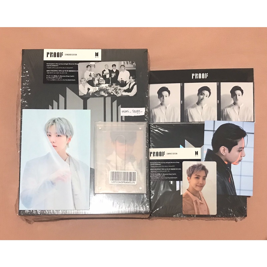 [READY STOCK] FULLSET BTS PROOF Album Weverse SET POB Acrylic + Photocard Jimin Triptych Photo Jungk