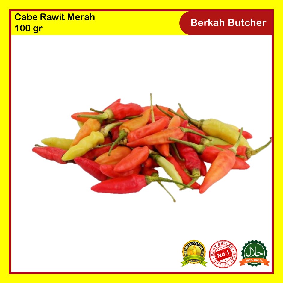 Cabe Rawit Merah Segar 100 gr Berkah Butcher