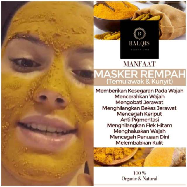 Masker Rempah Temulawak Kunyit Indonesia