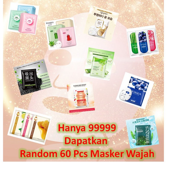 PAKET MASKER WAJAH MURAH 60PC / PAKET MURAH / MASKER 60PC MURAH rp.99.999