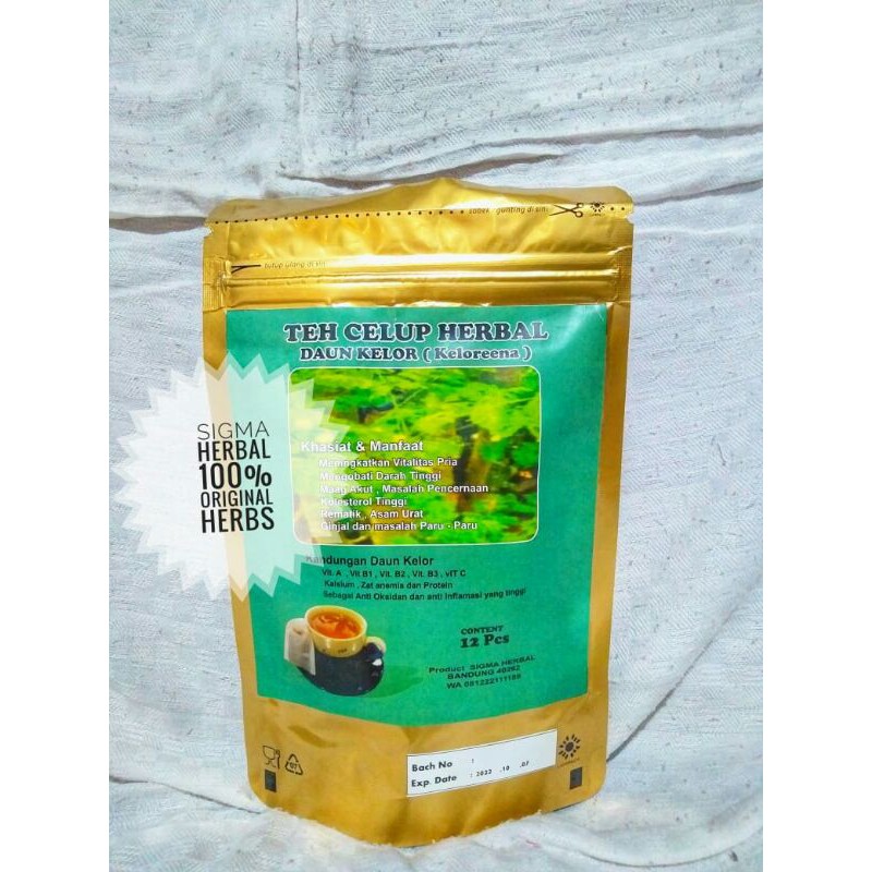 

Teh Celup Herbal Daun Kelor Sigma Herbal, Teh Kesehatan isi 12 pieces