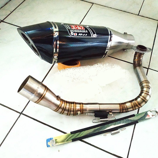 Knalpot Racing Yoshimura R-11 Carbon Vario 150 - PCX Full Stainless