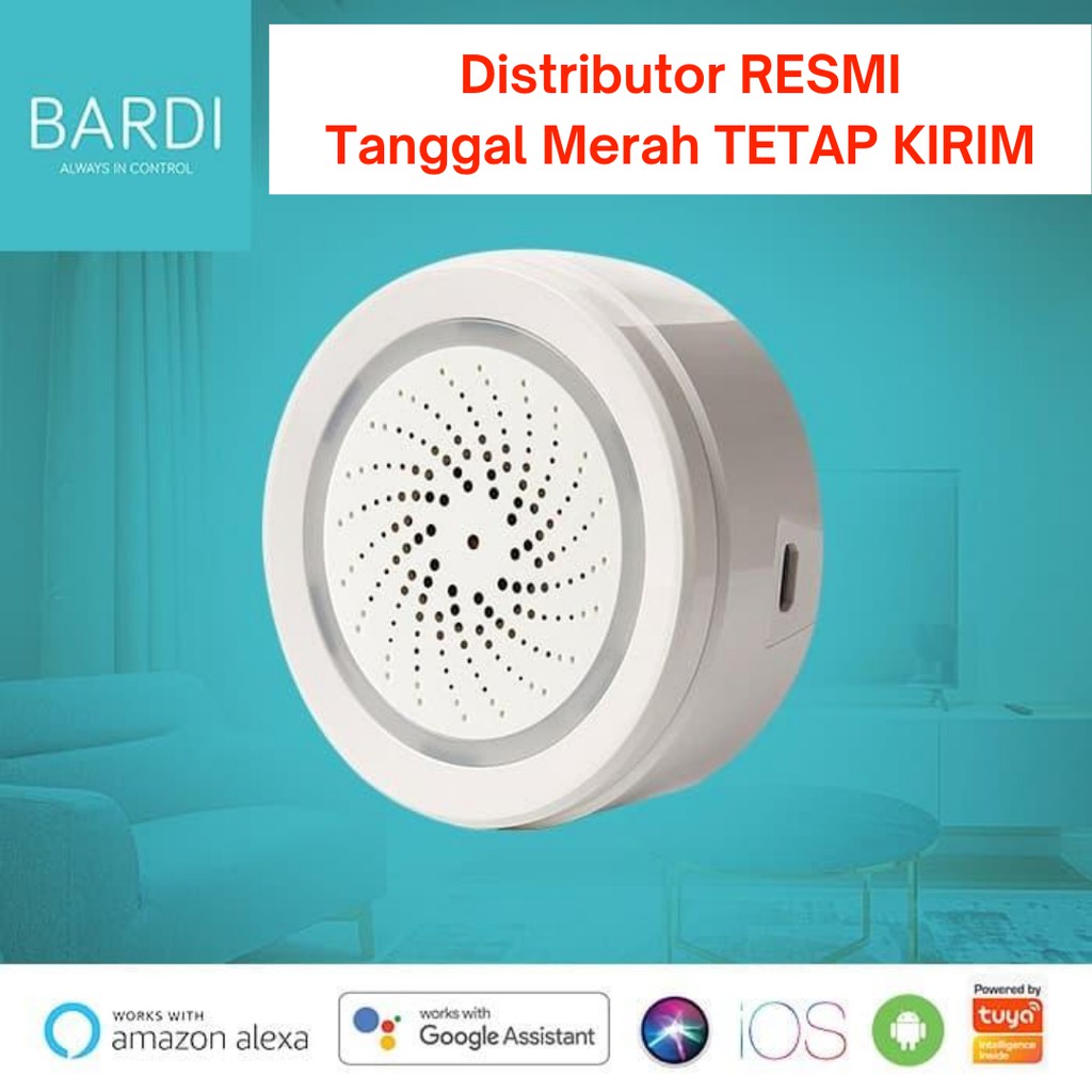 BARDI Smart Home Wi-Fi Siren Loud Alarm Android/iOS Support