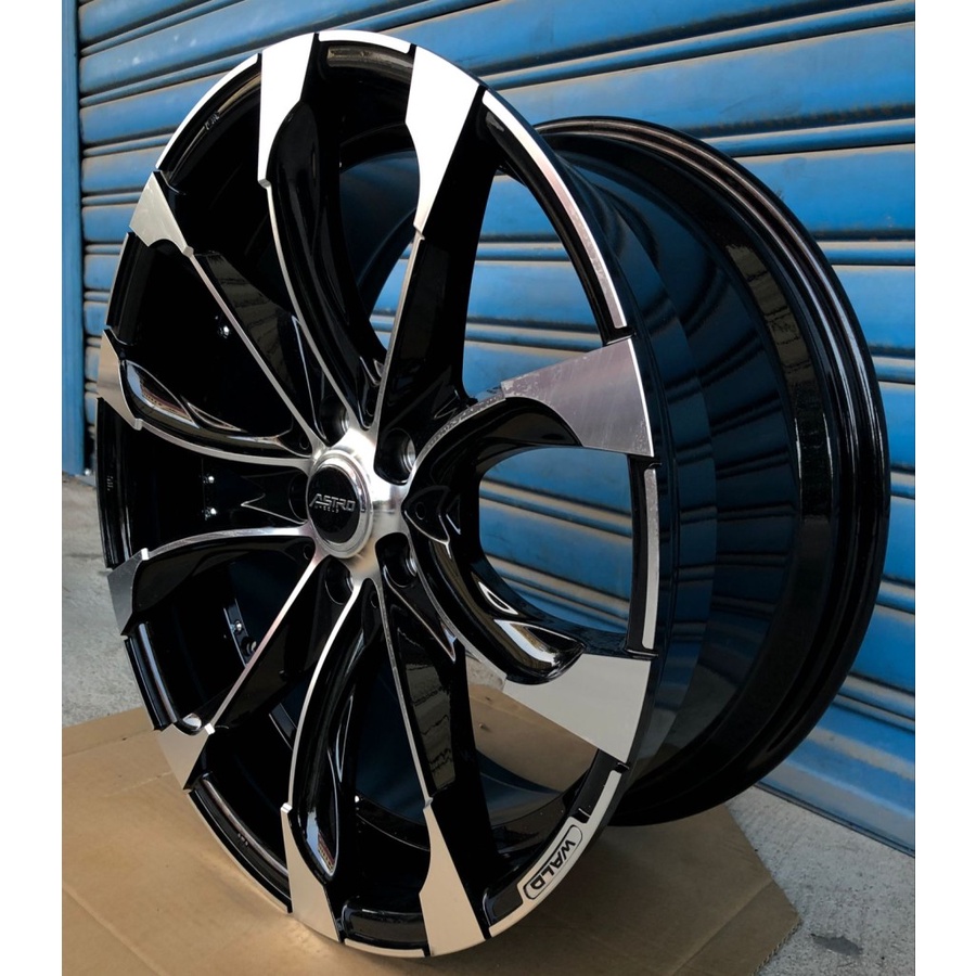 Velg Mobil R20 Wald 20 x 8.5 Pcd 5 x 114.3 ET 40 Gloss Black Polish