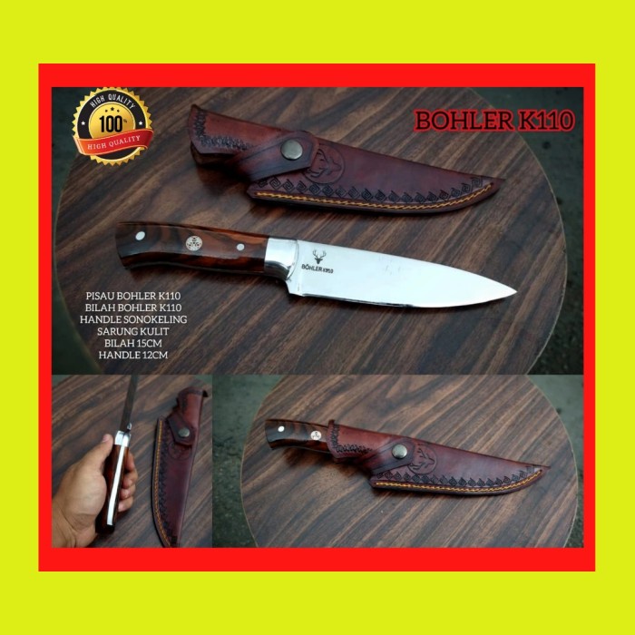 Pisau Seset Kulit - Pisau Bohler / Pisau Seset K110 Super Tajam - Vivistecolection