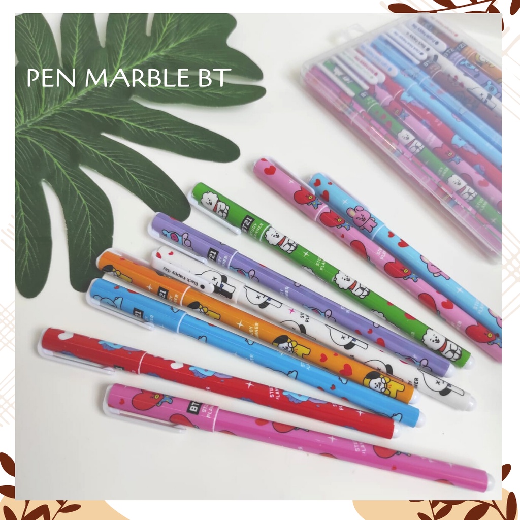 

PEN MARBLE BT DAPAT 10 PCS PENA WARNA WARNI BOLPEN BALLPOINT KARAKTER LUCU UNIK ALAT TULIS KANTOR SEKOLAH ANAK ANAK PULPEN MENARIK GANCI PEN PULPEN PENA