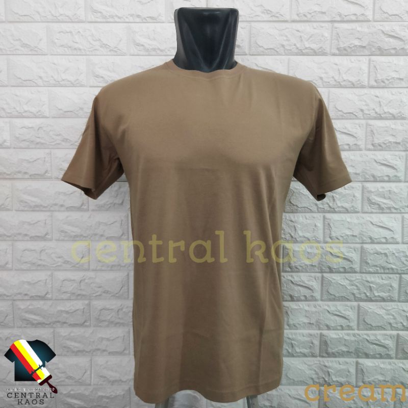KAOS POLOS / Baju POLOS Cream Cotton Combed 30s Premium