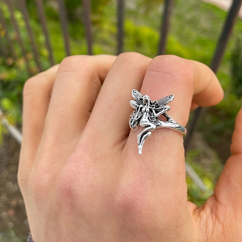 5pcs/set Heart Shaped Ring Set Adjustable Simple Design Women Jewelry Fashion Accessories