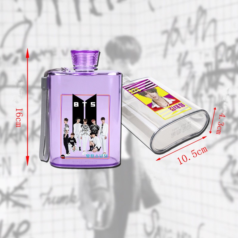 [Bayar Di Tempat]Botol Minum Model Kpop BTS Frosted untuk Travelling