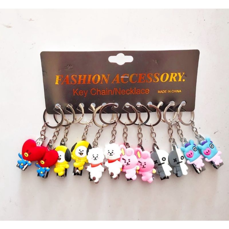 Vinztstore - Gunting Kuku Karakter BTS Gunting Kuku BT21 Gantungan Kunci Tas