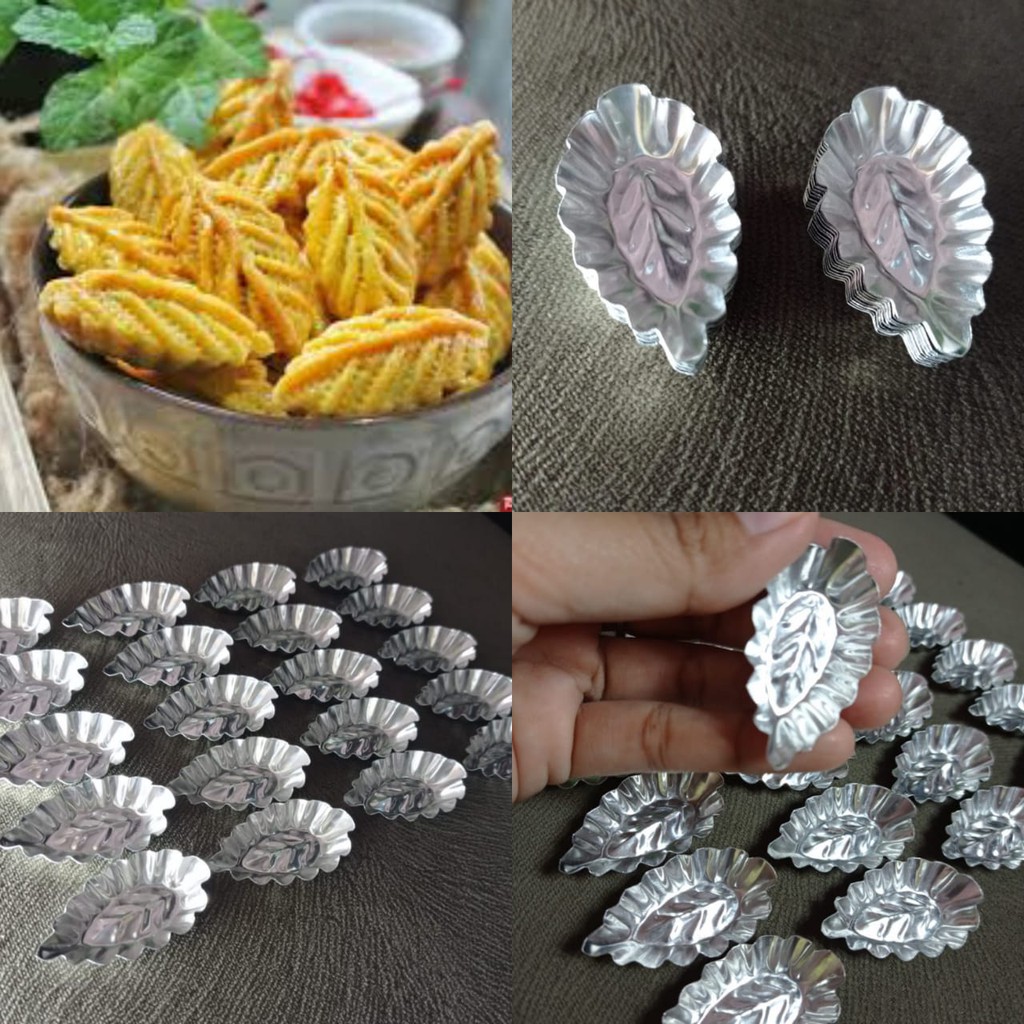 cetakan nastar daun isi 40 pcs / cetakan kue kering / cetakan nastar