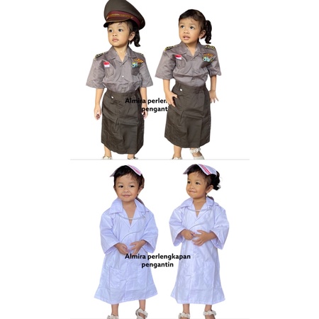 BAJU PROFESI ANAK PEREMPUAN / BAJU SUSTER ANAK / BAJU DOKTER