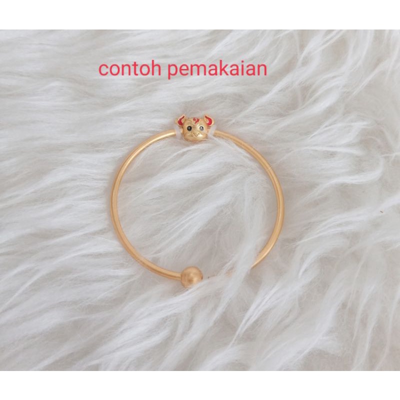 Gelang bangle titanium soft gold