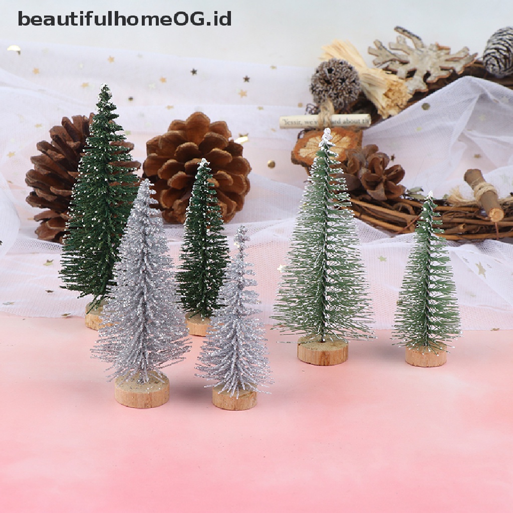 3pcs / set Pohon Natal Mini Untuk Dekorasi Meja