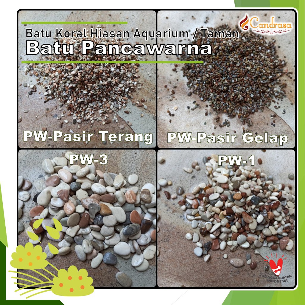 Batu Pancawarna 500 Gram / Batu Aquaspace / Hiasan Aquarium / Koral Aquarium / Batu Aquarium /  Hias