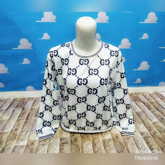 Atasan gucci bludru import