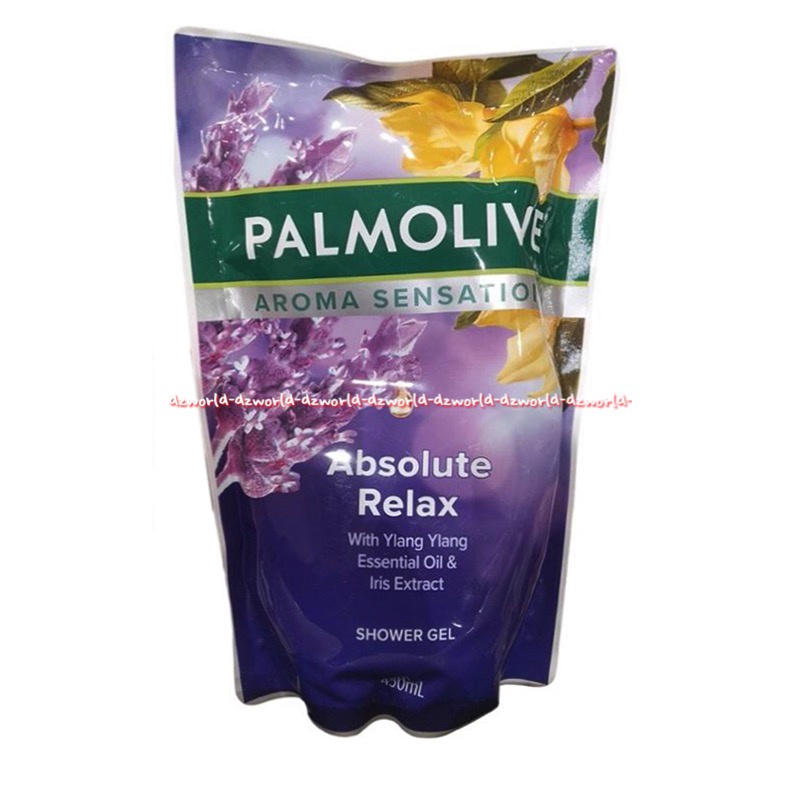 Palmolive Aroma Therapy Absolute Relax 450ml Shower Gel Sabun Cair Ungu Palmolife Kemasan Pouch Refill