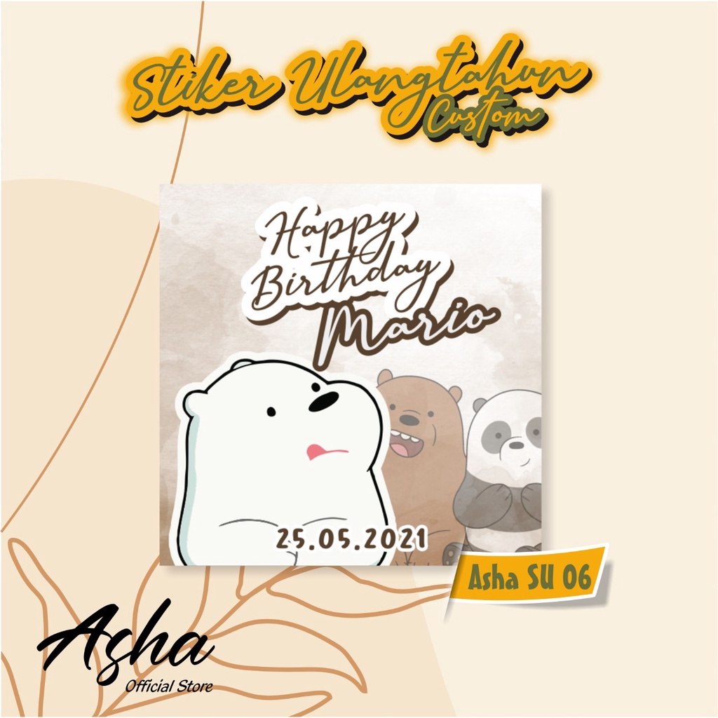 

STIKER LABEL ULANG TAHUN - STIKER ULTAH CUSTOM BULAT KOTAK GLOSSY