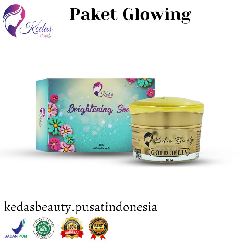 Sabun Kedas Beauty Original BPOM Sepaket Gold Jelly Kedas Beauty Pemutih Wajah Murah Cod-Paket Wajah