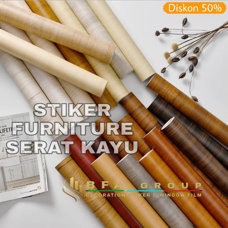 WALLPAPER Stiker kayu / Walpaper furniture premium / sticker kayu / stiker vinyl / stiker meja / sti