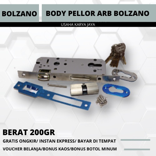 Body Kunci Pelor Pintu Kunci Body Pelor Pintu Dua Body Kunci Pintu Besar Set BOLZANO Original Terbar