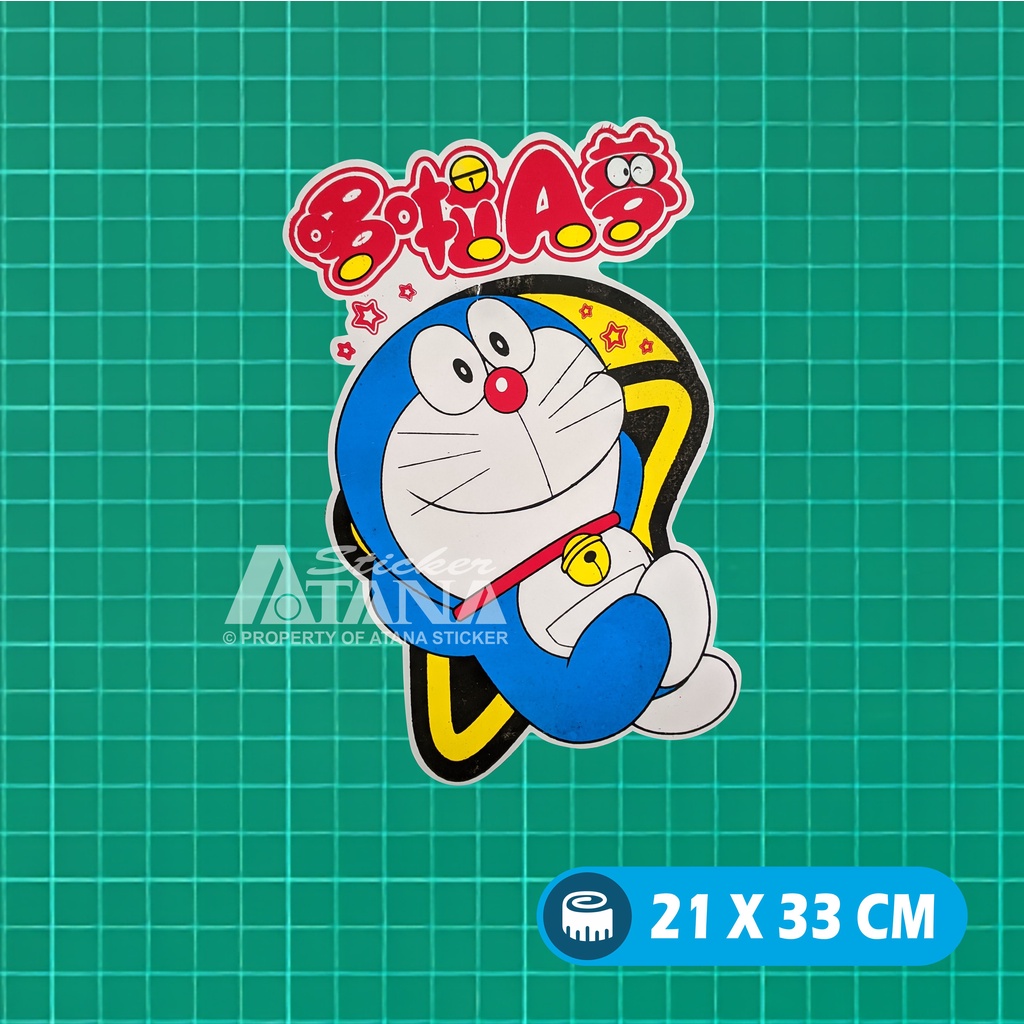 Stiker Printing Doraemon Sticker Sablon Jumbo Besar Vinyl Graftac Kartun Anime Nobita Suneo Shizuka Giant Jepang Dashboard Motor Matic Kaca Mobil Belakang Truck Laptop Gerobak Jualan Dinding Kamar