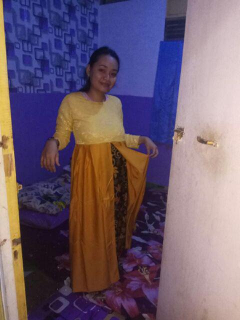 Set Cp Sarwendah Faridah Couple Devita Gamis Brukat Batik 8 Warna