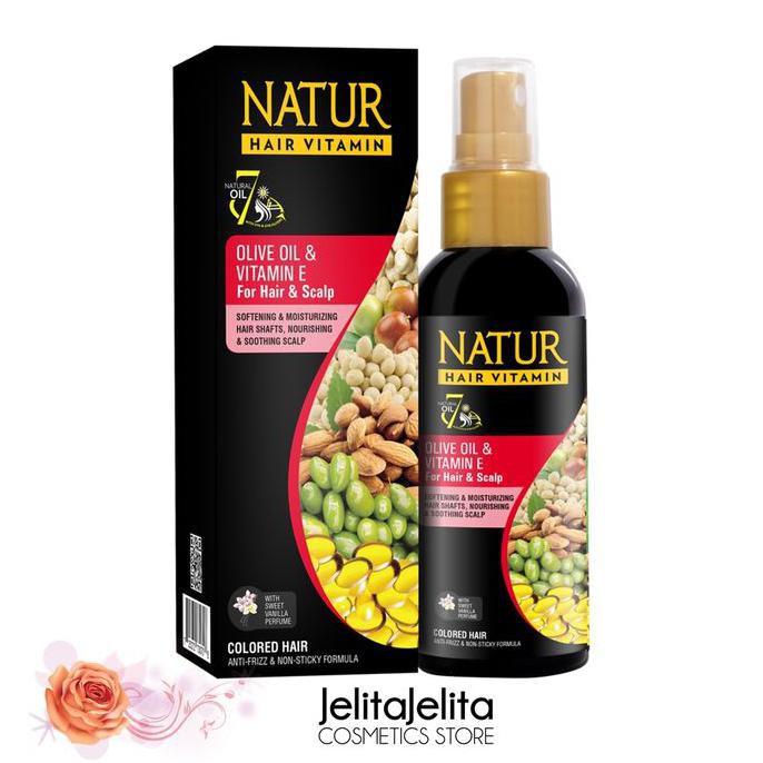 Terbatas Natur Hair Vitamin Olive Oil & Vitamin E 80 Ml / Vitamin Rambut Trendi