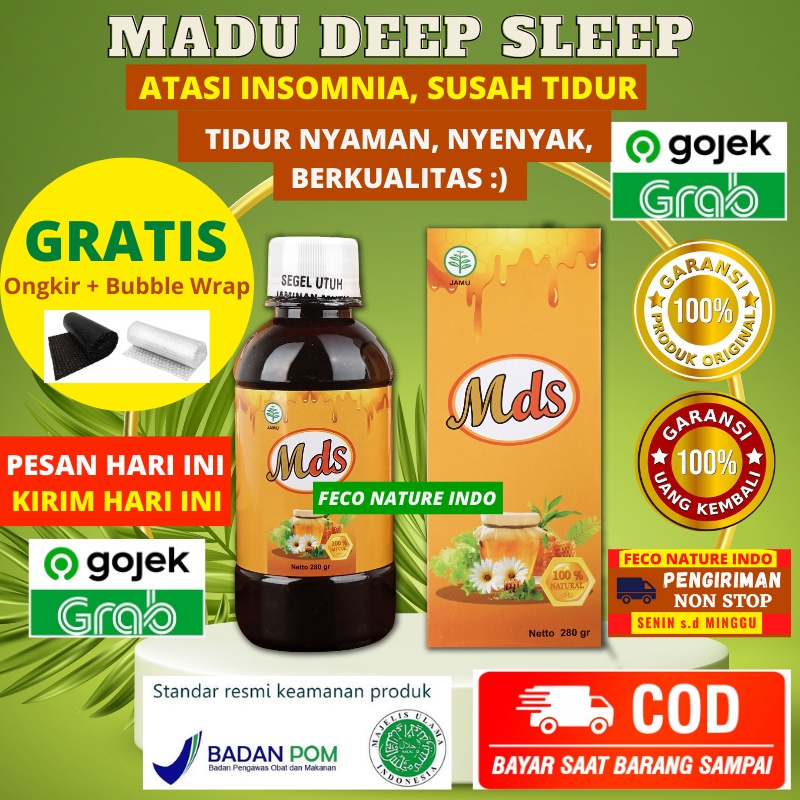 MADU DEEP SLEEP (MDS) HERBAL ALAMI ATASI SUSAH TIDUR INSOMNIA TERLARIS - MADU DEEP SLEEP ORIGINAL