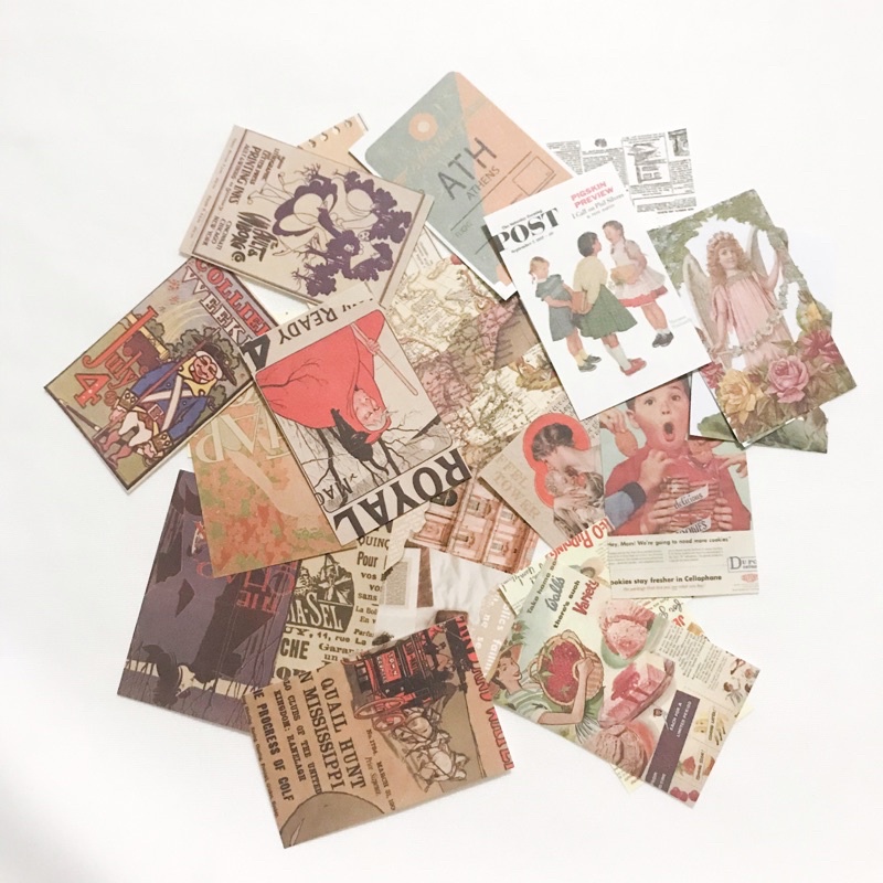[PART 3] Vintage Flake Perintilan Journal Vintage Kertas Memo Aesthetic Deco Journal Scarpbook-Retro