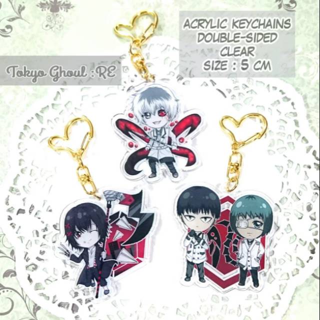 Gantungan kunci tokyo ghoul re bening haise kaneki ken tooru urie juuzou shuzuya anime keychain