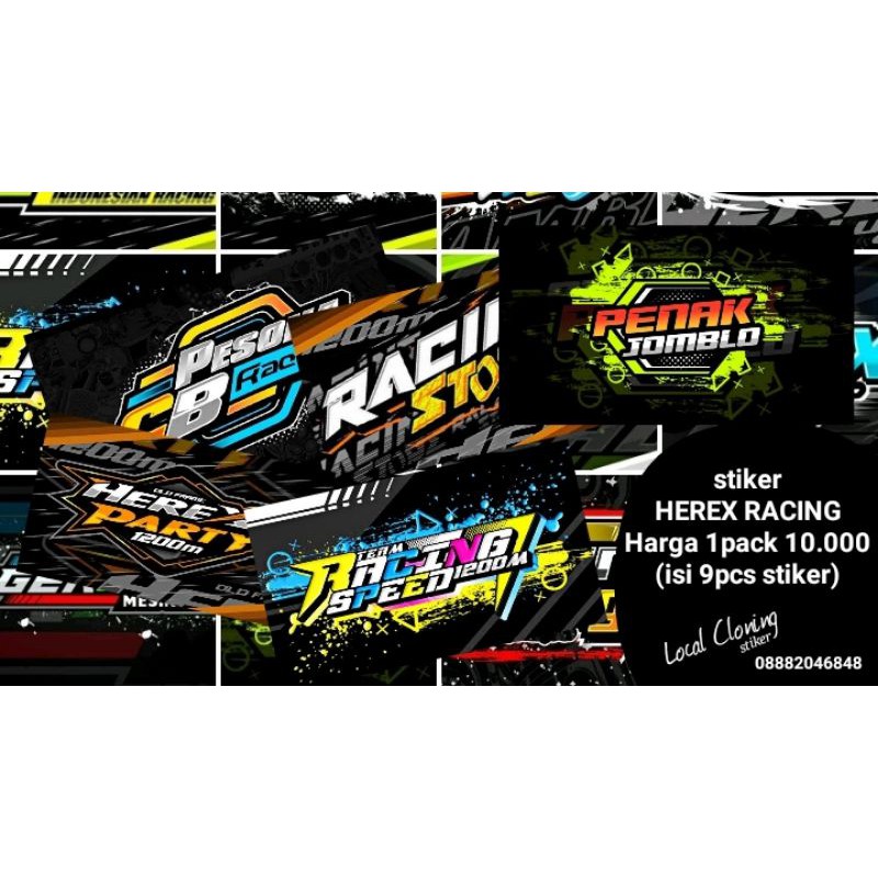 stiker pack herex/stiker racing/stiker herex 1200M/stiker CB racing