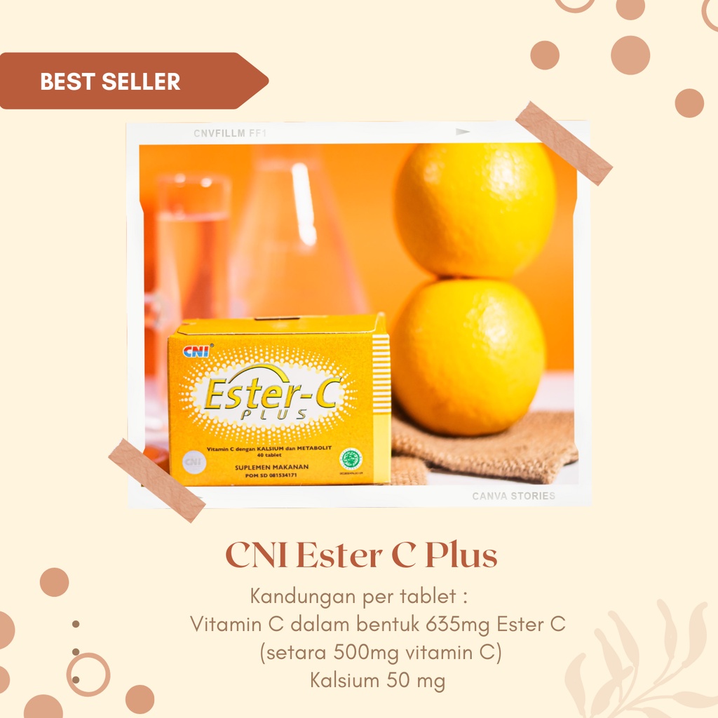 Ester C Plus CNI Vitamin C Ph Netral Aman Bagi Lambung Suplemen Untuk Meningkatkan Daya Tahan Tubuh