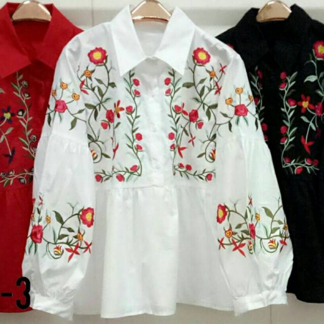 Bordira top / atasan katun / atasan katun bordir / atasan bordir