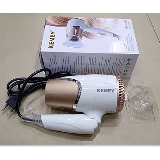 ZILLO Hair Dryer Pengering Rambut Premium Quality KM-6832 Hairdryer Lipat Warna Desain Elegant