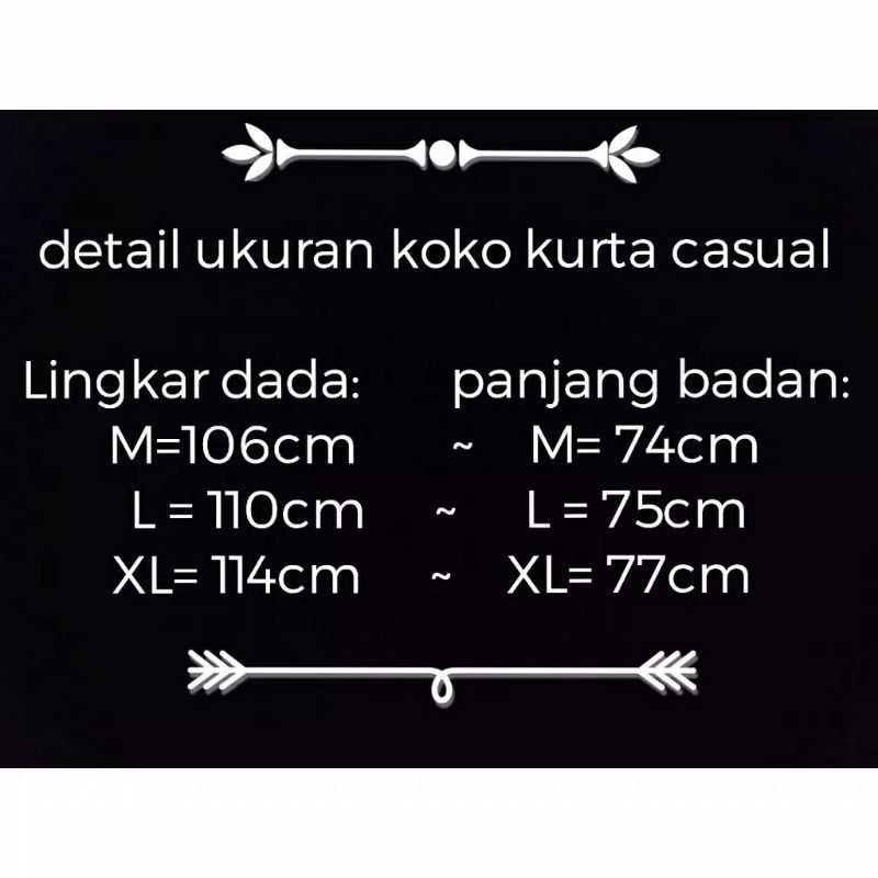 Koko Kurta Casual Bahan Dasar Katun Toyobo