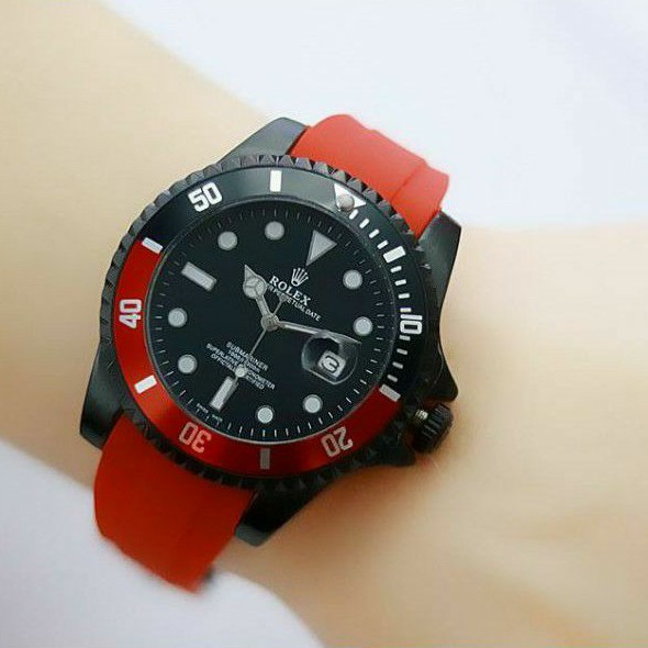 Jam Tangan Pria Rolex Submariner Tali Rubber Warna Pilihan - Rolex Submariner Super Mewah