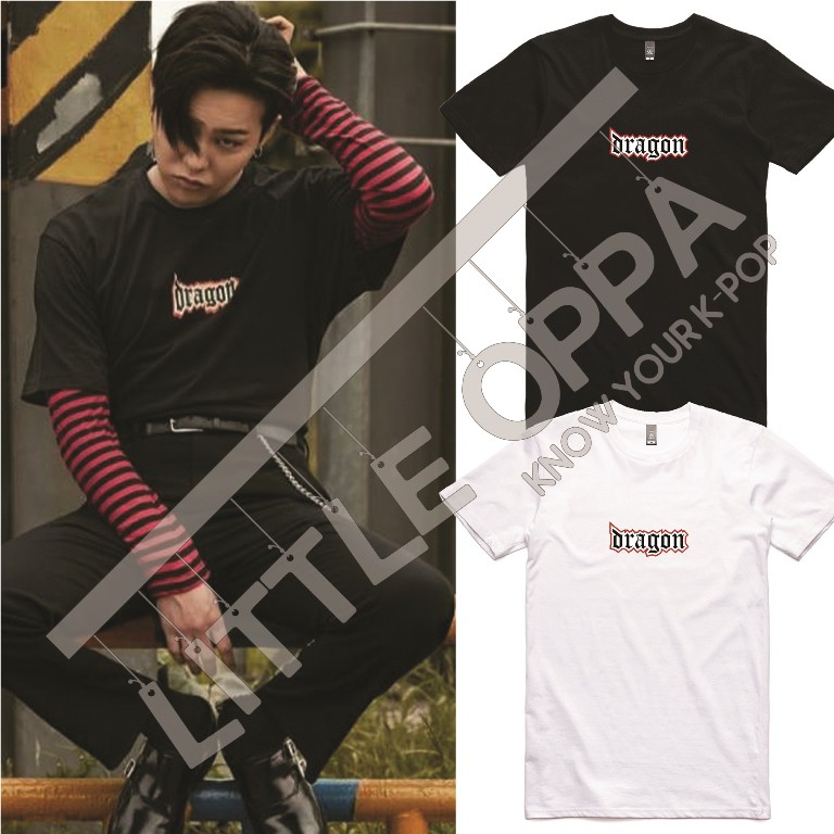 BAJU KAOS BIGBANG G-DRAGON DRAGON GOTHIC LOGO T-SHIRT