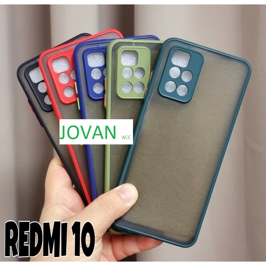 REDMI 10 CASE HARD DOFF MATTE TRANSPARAN HARDCASE CASING COVER PELINDUNG KAMERA CAMERA