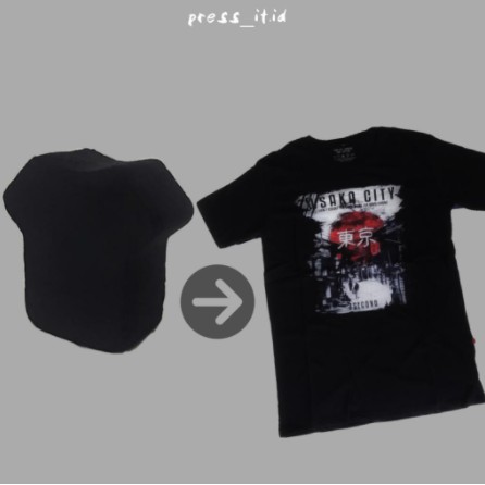 T-Shirt Cotton Compress Premium (Osaka City) Black 5.0