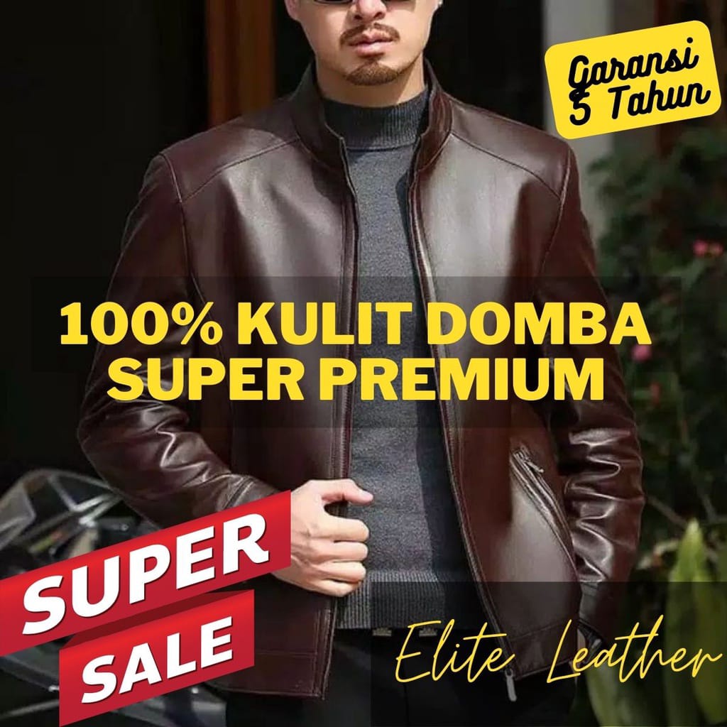 Jaket kulit asli pria original domba jaket kulit motor jaket pria jaket kulit asli domba rompi kulit