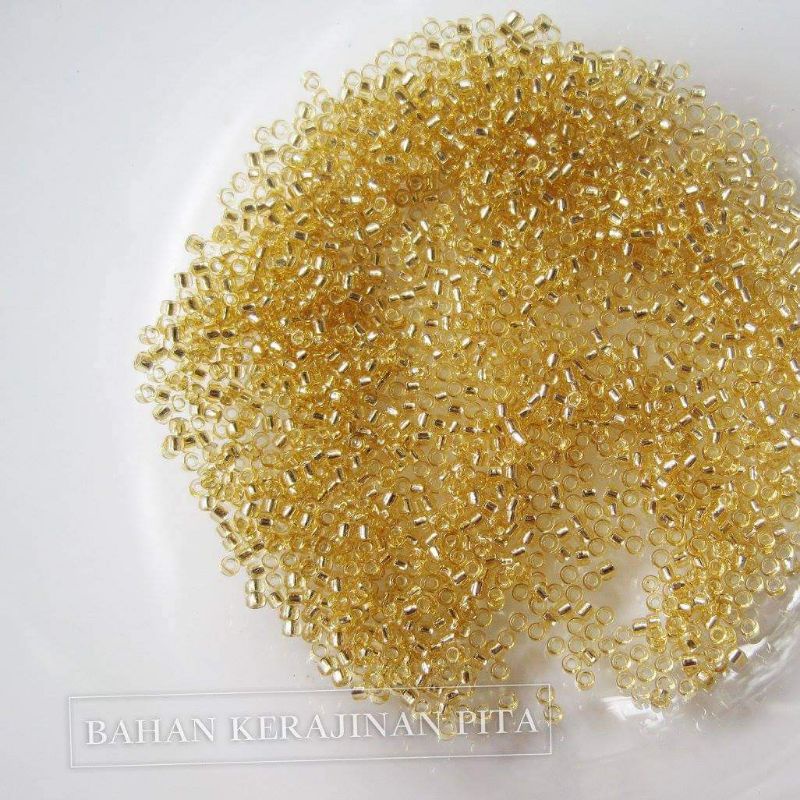 MOTE payet manik pasir JEPANG Miyuki Gold uk 2mm