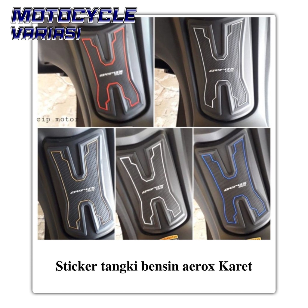 Sticker stiker tutup tangki bensin aerox 155 bahan karet premium