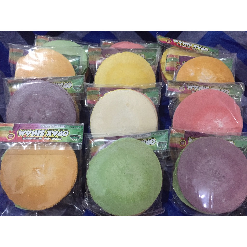 

Opak Sinam Warna Warni Isi 10pcs - Manis & Gurih