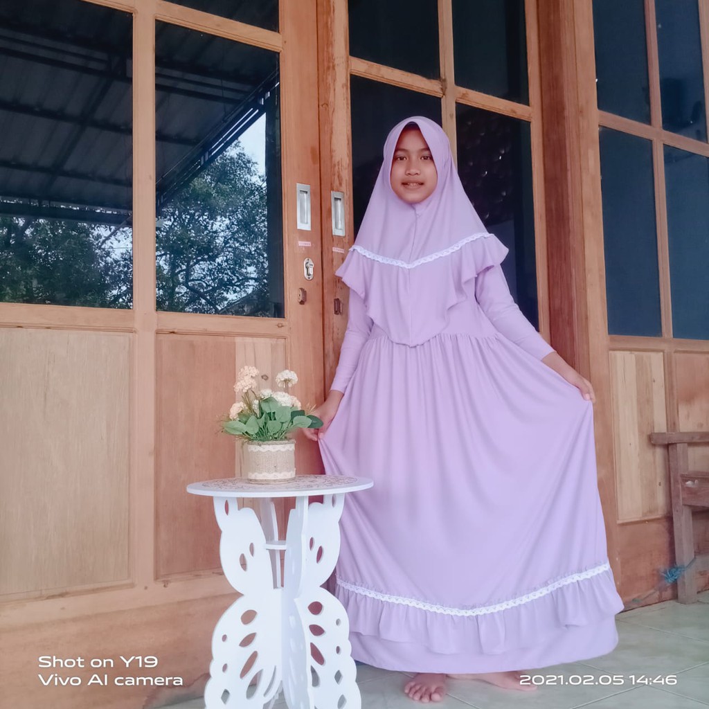 bisa cod Gamis Anak jasmine gamis tanggungJasmine teen set 9-13 tahun Tanggung baju gamis set jilbab