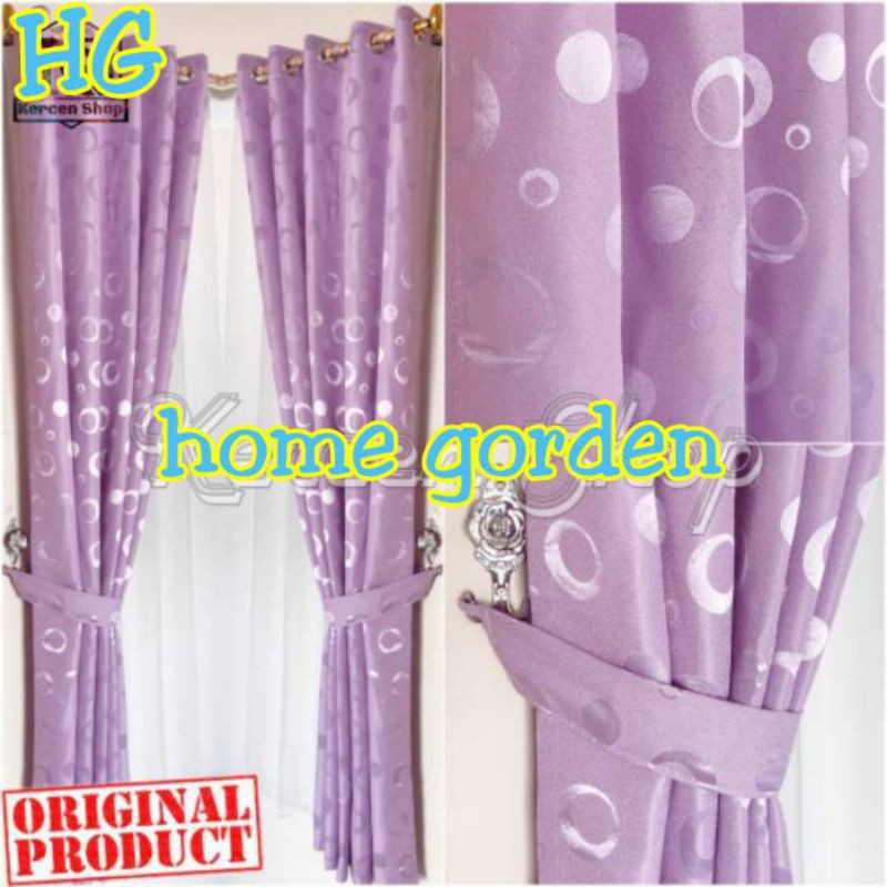 gorden bonita abu tua coklat hijau tosca ungu pink maroon gorden jendela pintu minimalis
