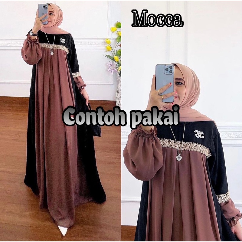 nafizza maxi ceruty bebydoll renda import /gamis syarii ceruty rompi kombinasi