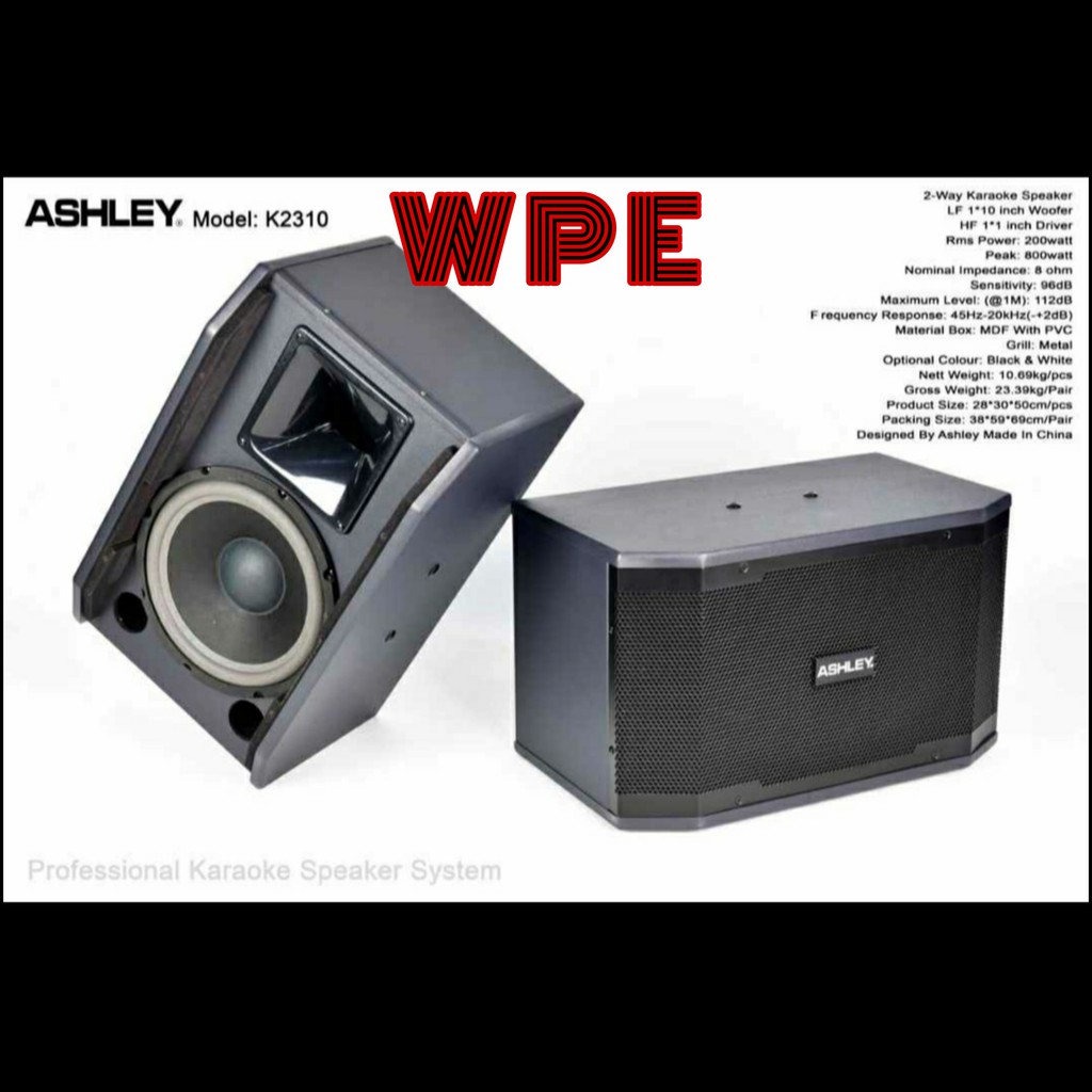 speaker pasif ashley k2310 10inch ashley k 2310 ORIGINAL