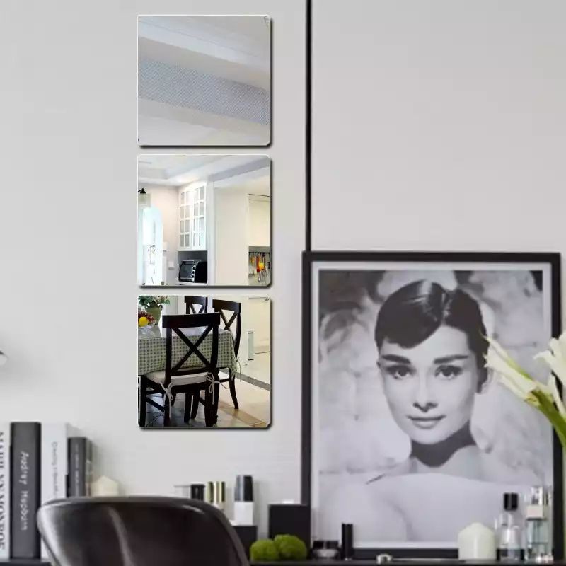 DIY dekorasi dinding rumah model cermin kotak besar mirror impor